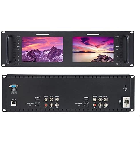 Seetec Dual 7″ 3RU IPS 1280×800 Broadcast LCD Rack Mount Monitor