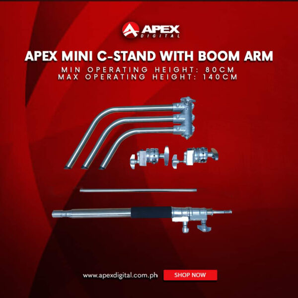 Apex Mini C-Stand and Mini C-Stand with 60cm boom arm - Image 4