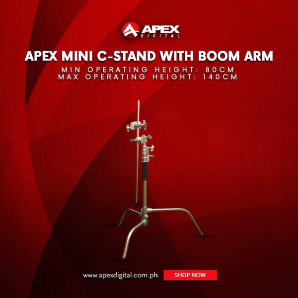 Apex Mini C-Stand and Mini C-Stand with 60cm boom arm - Image 5