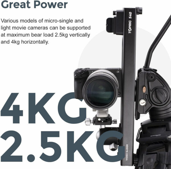 Accsoon Camera Video Slider S40 Adjustable 2460cm Motorized with 9