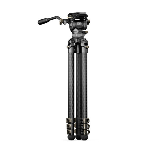 Tilta CT08 75mm Cine Fluid Head with 3 Stage Carbon Fiber Tripod Legs 8KG 4 1