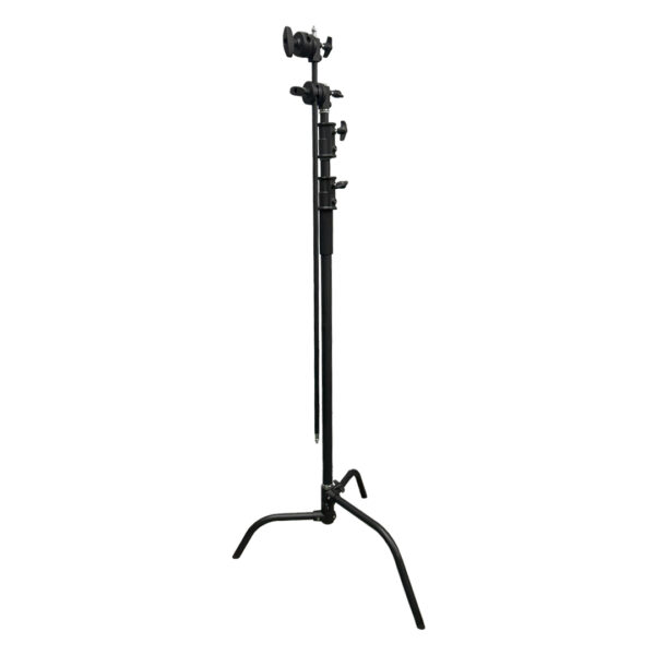 Apex Stainless Steel C-Stand with Boom Arm and Grip Head (Powder Coated - Matte Black) - Image 2