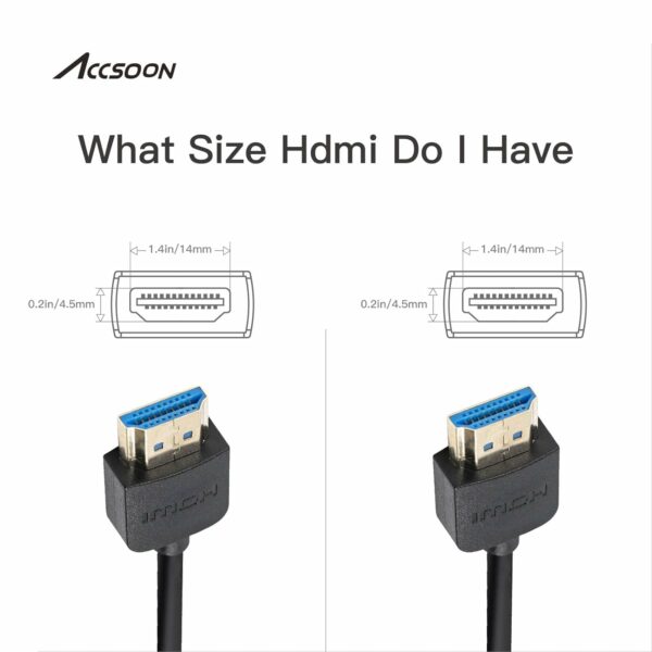 Accsoon HDMI to HDMI Cable,50 cm/1.6 ft, High Speed Supports,Ultra HD,1080 P,Compatible with Camera, Monitor, Gimbal (A-A) - Image 4