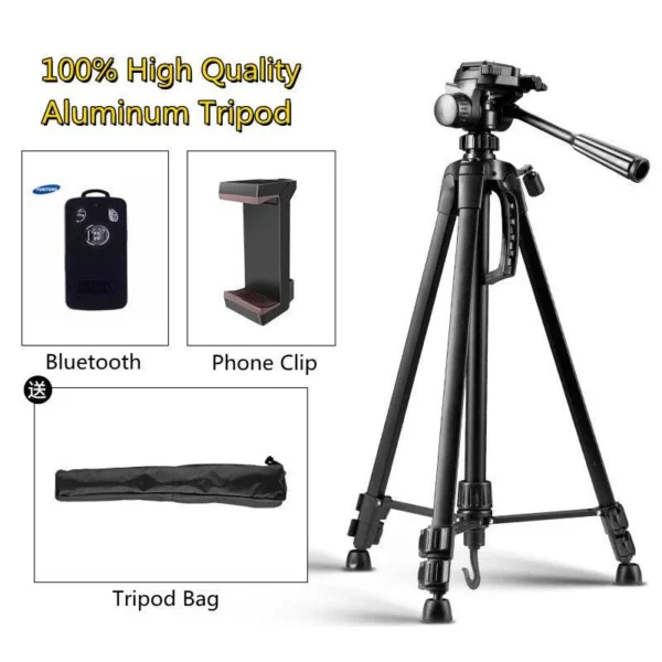 WEIFENG WT-3520 | 3 BRACKET HOLDER | BLUETOOTH SHUTTER | PHONE HOLDER | CELLPHONE AND DSLR CAMERA TRIPOD - Image 3