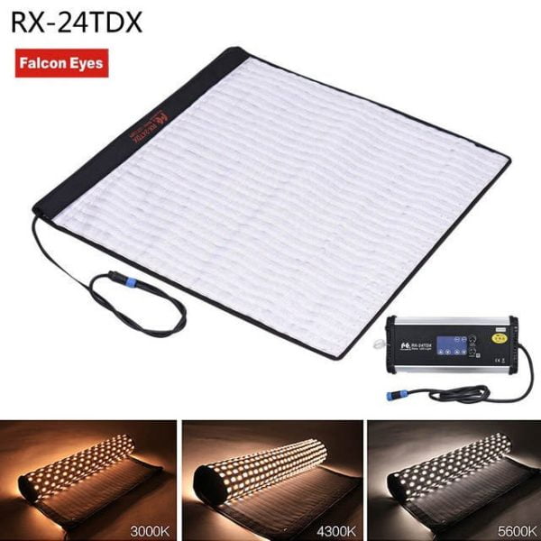 FalconEyes RX 24TDX Square Rollable Cloth LED Fill in Light Lamp Studio Video Lighting Panel
