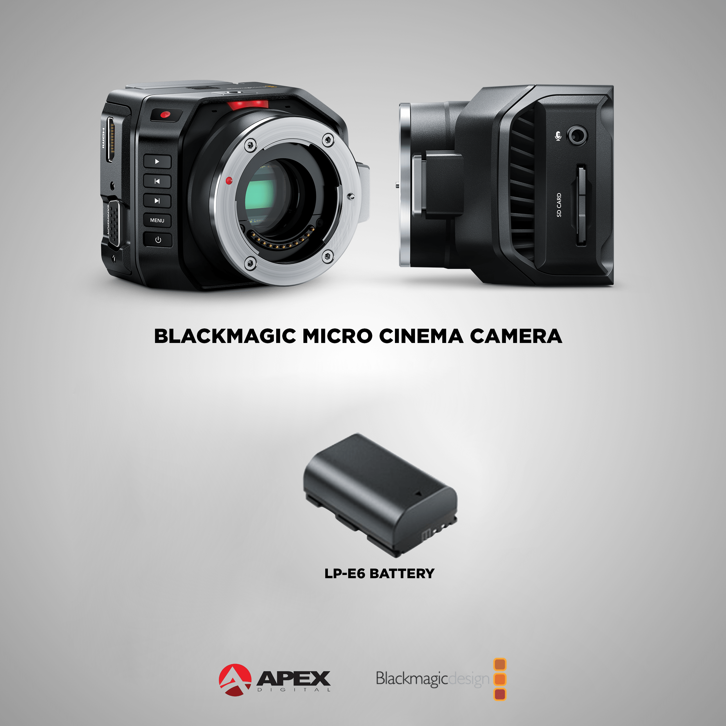 Black Magic Design CINECAMMICHDMFT Blackmagic Micro Cinema Camera – Apex  Digital