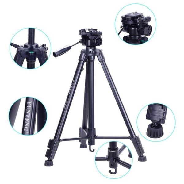 YUNTENG VCT 590 Portable Video Camera Tripod with Damping Head For DSLR tripod