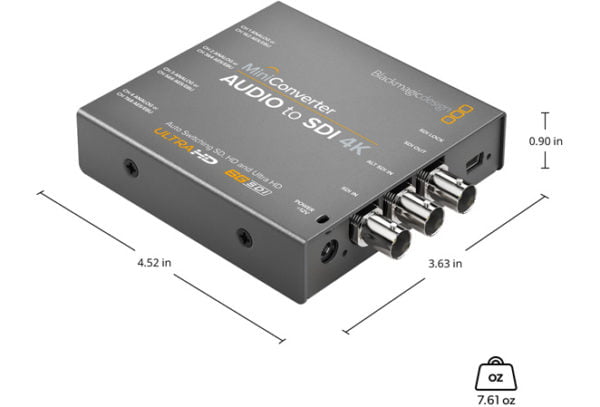 mini converter audio to sdi 4k imperial